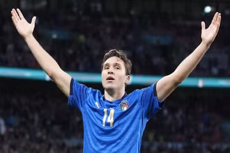 Federico Chiesa sẽ là niềm hy vọng của Italia ở trận chung kết với Anh. (Ảnh: Getty Images) 