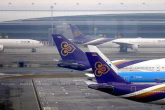 Hãng hàng không Thai Airways đã lâm vào tình trạng phá sản sau khi đại dịch Covid-19 bùng phát ở Thái Lan. (Ảnh: Bưu điện Bangkok)