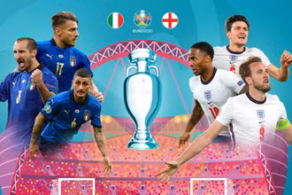 Trong lần thứ 28 đối đầu nhau, Italia và Anh sẽ cạnh tranh ngôi vô địch EURO 2020. (Ảnh: UEFA)
