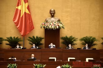 Kỳ họp thứ nhất, Quốc hội khoá XV. Ảnh: DUY LINH