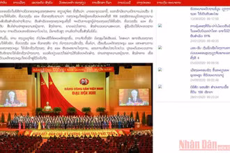 Ngày 1-2, Báo Pasaxon Lào đưa tin về Đại hội lần thứ XIII của Đảng.