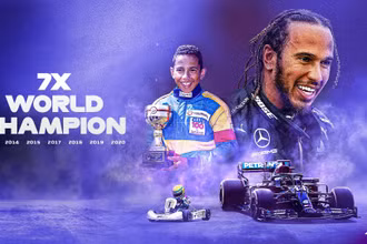 Từ cậu bé lái karting, Hamilton đã cân bằng kỷ lục bảy lần vô địch F1 của huyền thoại Michael Schumacher. (Ảnh: F1)