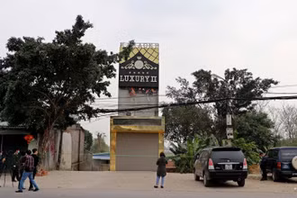 Quán karaoke Luxury, nơi xảy ra án mạng.