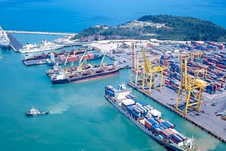Bãi container tại Cảng Đà Nẵng