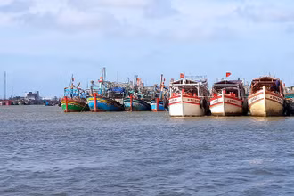 Miền biển Sông Đốc (huyện Trần Văn Thời), nơi vừa phát hiện vụ nhập cảnh cảnh phép từ Malaysia.