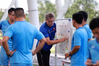 HLV Philippe Troussier và các học trò đã kết thúc đợt hội quân lần thứ ba trong năm 2020. (Ảnh: VFF)
