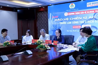 Các đại biểu tham gia tọa đàm sáng 5-8.