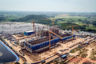 Dự án Nhà máy điện rác Sóc Sơn thuộc Khu liên hợp xử lý chất thải Nam Sơn đang trong quá trình xây dựng.