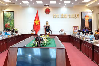 Phó Chủ tịch nước Đặng Thị Ngọc Thịnh tại buổi làm việc với tỉnh Bình Thuận.
