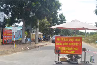 Khu cách ly tập trung tại ký túc xá Trường đại học Phạm Văn Đồng (TP Quảng Ngãi). 