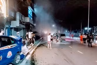 Hiện trường vụ tai nạn.
