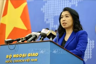 Người phát ngôn Bộ Ngoại giao Lê Thị Thu Hằng. (Ảnh: TTXVN)