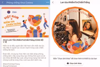 Chiến dịch thay ảnh đại diện với khẩu hiệu “Niềm tin chiến thắng” được nhiều người dùng Zalo hưởng ứng.