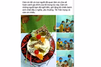 Hình tổ chức sinh nhật ông C. trong khu cách ly được đăng lên Facebook, gây xôn xao dư luận tỉnh Quảng Trị.