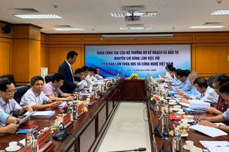 Buổi làm việc giữa Viện Hàn lâm KH và CN Việt Nam và Bộ Kế hoạch và Đầu tư.