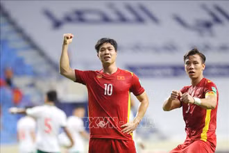 Công Phượng là một trong những người ghi bàn giúp đội tuyển Việt Nam đánh bại Indonesia 4-0. (Ảnh: TTXVN) 