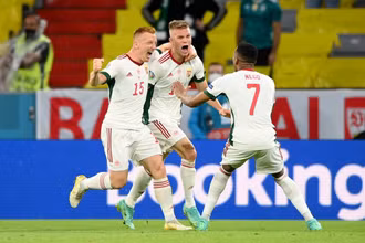 Hungary có trận đấu để đời trước tuyển Đức ở lượt trận cuối bảng F, khi hai lần vươn lên dẫn trước nhà cựu vô địch thế giới. (Ảnh: UEFA)