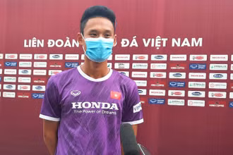 Trung vệ Đoàn Anh Việt bày tỏ quyết tâm của mình. (Ảnh: VFF)
