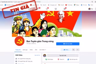 Fanpage giả mạo Ban Tuyên giáo Trung ương.