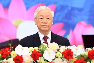 Tổng Bí thư Nguyễn Phú Trọng đọc diễn văn chào mừng (Ảnh: Đăng Khoa).