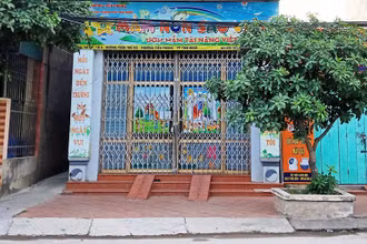 Lớp mầm non độc lập Sao Việt, số 56 đường Trần Thủ Độ, TP Thái Bình. (Ảnh chụp lúc 16 giờ ngày 30-6)