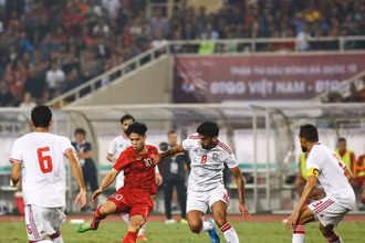 Tuyển Việt Nam sẽ đối đầu UAE vào ngày 15-6. (Ảnh: HIỂN NGHUYỄN/Vietnam+)