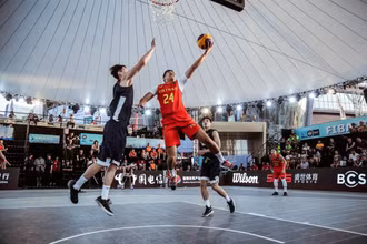 Đội tuyển bóng rổ quốc gia tranh tài tại Giải FIBA Asia 3x3 Cup 2019. (Ảnh: FIBA)