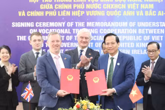 Lễ ký kết Bản ghi nhớ về hợp tác trong lĩnh vực giáo dục nghề nghiệp.