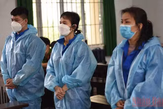3 bị cáo tại tòa.