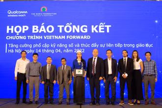 Các đại biểu tham dự họp báo Tổng kết Chương trình Vietnam Forward.