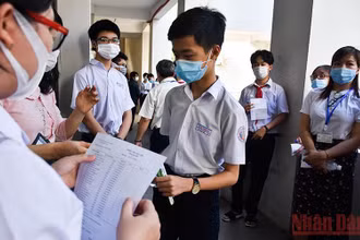 Thí sinh dự thi vào lớp 10 năm 2021.