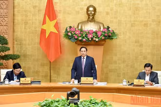 Thủ tướng Phạm Minh Chính chủ trì phiên họp. (Ảnh: TRẦN HẢI)