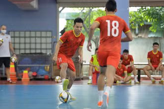 Đội tuyển futsal Việt Nam trở lại tập luyện, hướng tới SEA Games 31. (Ảnh: VFF)