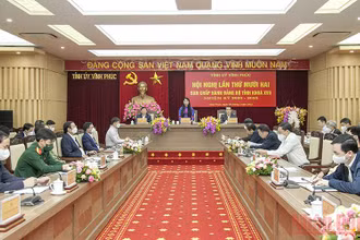Hội nghị Ban Thường vụ Tỉnh ủy Vĩnh Phúc bàn về công tác cán bộ.