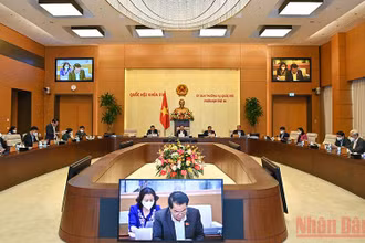 Quang cảnh phiên họp. (Ảnh: Duy Linh)
