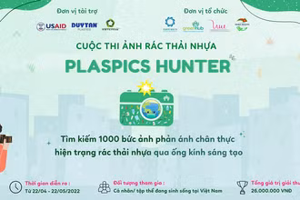 Poster của cuộc thi “PLASPICS HUNTER - Thợ săn ảnh nhựa”.
