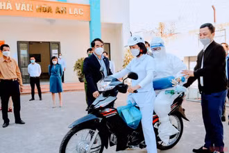 Các Trạm Y tế lưu động tại các phường, xã có số bệnh nhân F0 dưới 50 ca tại Hải Phòng dừng hoạt động từ ngày 1/4. (Ảnh: Quang Dũng)