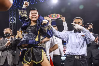 Thu Nhi đoạt đai WBO thế giới đầu tiên cho boxing Việt Nam. (Ảnh: N.T)