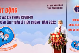 Thứ trưởng Y tế Nguyễn Trường Sơn phát biểu tại buổi Lễ phát động.