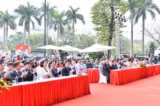 Các đại biểu tại lễ bế mạc Hội báo toàn quốc 2022.
