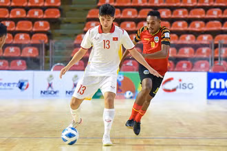 Đội tuyển futsal Việt Nam thắng đội tuyển futsal Timor Leste 7-1. (Ảnh: VFF)