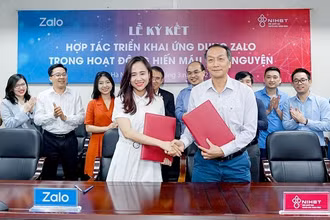 Lễ ký kết giữa Viện Huyết học – Truyền máu Trung ương và Zalo.