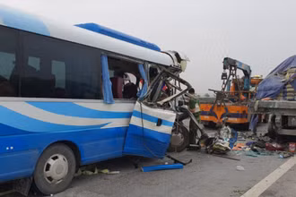 Hiện trường vụ tai nạn.