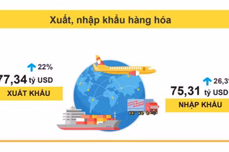 Xuất, nhập khẩu phục hồi mạnh mẽ, xuất siêu 2,03 tỷ USD