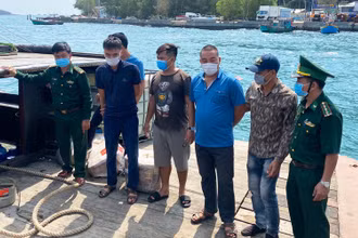 Những người tổ chức đưa người vượt biên trái phép đã bị Bộ đội Biên phòng Kiên Giang bắt giữ cách đây vài ngày.