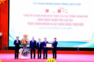 Thành  phố Lào Cai đón quyết định của Chính phủ công nhận đạt chuẩn nông thôn mới giai đoạn 2011-2019.