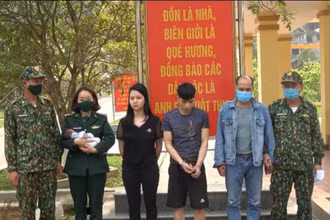 Các đối tượng buôn bán trẻ em qua biên giới bị lực lượng Biên phòng bắt giữ.