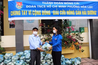 Tuổi trẻ TP Móng Cái giúp nông dân Hải Dương tiêu thụ nông sản