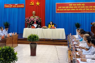 Chủ tịch Quốc hội Nguyễn Thị Kim Ngân làm việc với Ban Chỉ đạo công tác tỉnh An Giang.