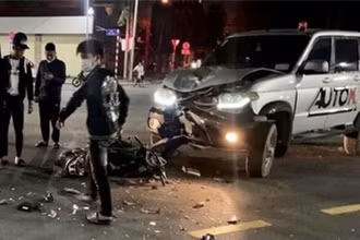 Hiện trường vụ tai nạn giao thông tại Hải Phòng, ngày 12-3, làm hai thiếu niên tử vong. (Ảnh: ATGT.VN)